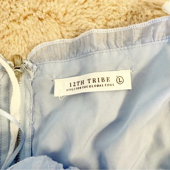 12th Tribe Light Blue Maxi Skirt - Picture 10 of 15